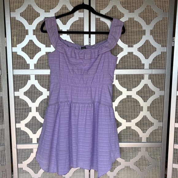wild fable Dresses & Skirts - Wild Fable Purple Pleated Sundress Square Neck